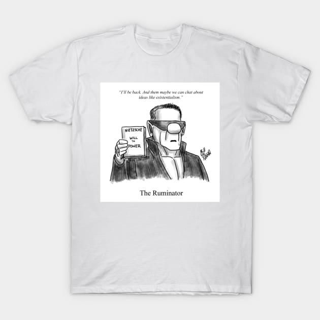 Classic The Ruminator Cartoon T-Shirt by abbottcartoons